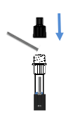 Break off the swab and Replace the cap
